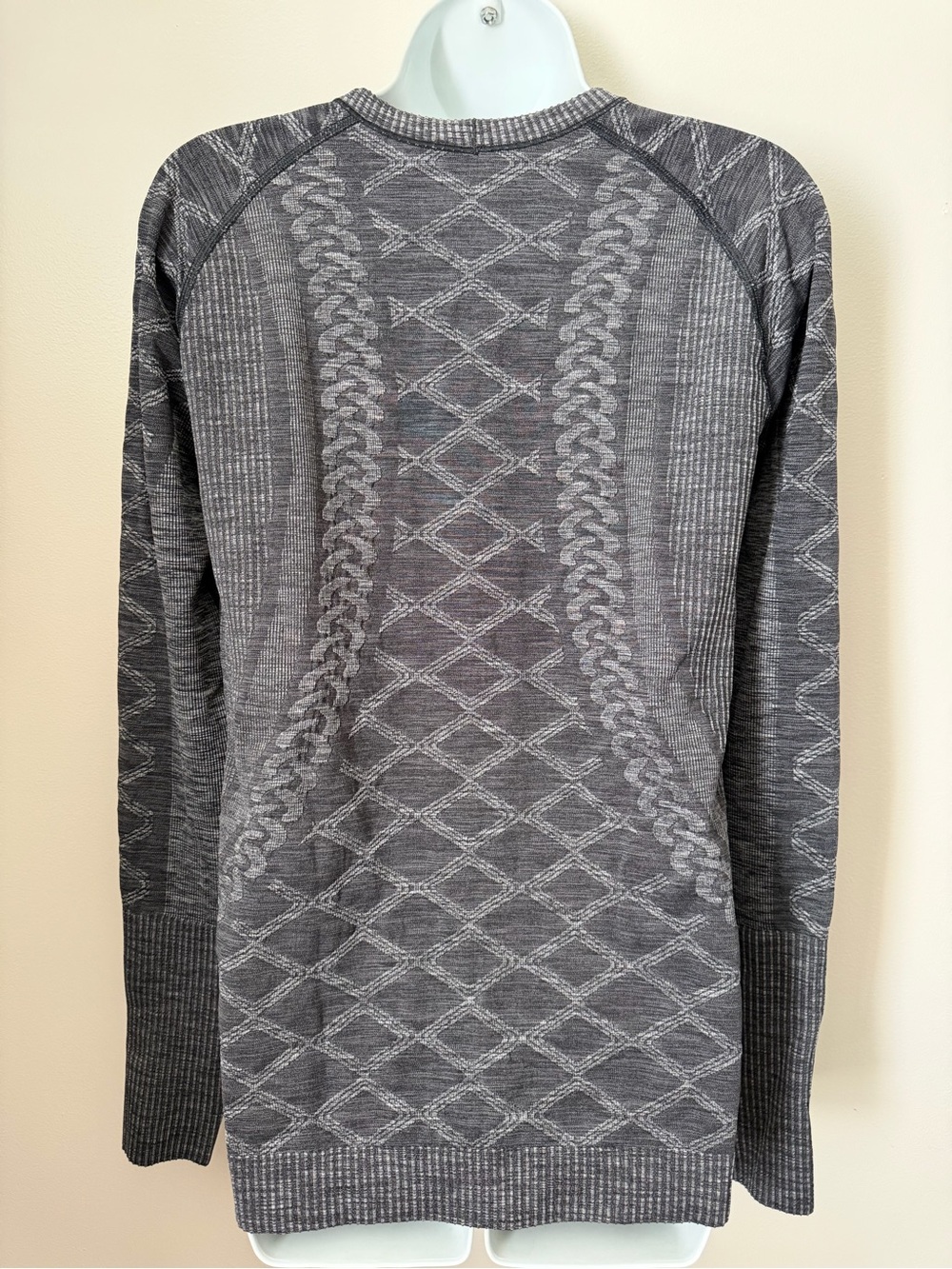 lululemon athletica Charcoal Gray Crewneck Cable Knit Sweater - Picture 2 of 5